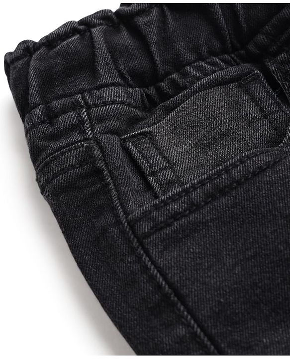 Pine Kids Denim Woven Full Length Jeans in Black