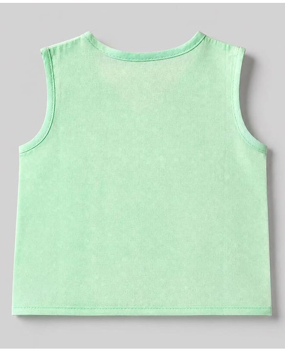 Babyhug 100% Cotton Cambric Woven Front Open Sleeveless Jhablas with Moon Star Cloud Pack of 3 - Light Blue, Light Green, Light Pink