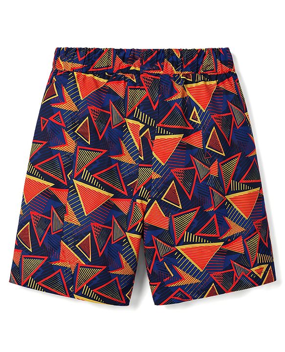 Babyhug Tafetta Water Repellant Printed Swimming Trunk - Multicolor