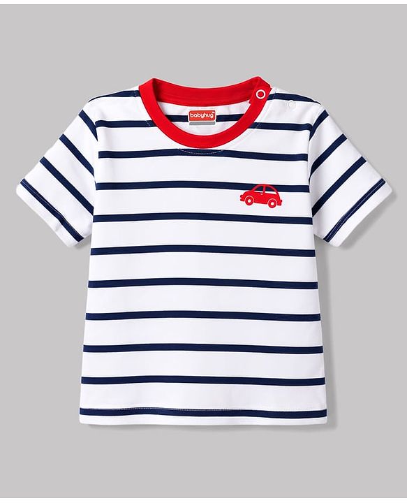 Babyhug 100% Cotton Knit T-Shirts with Graphics Half Sleeves Yellow 0-3 Months Pack of 3