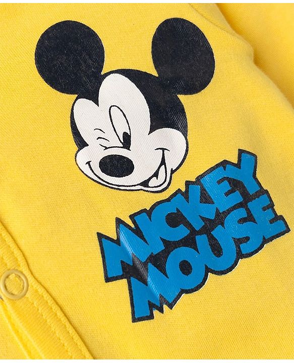 Babyhug Disney 100% Cotton Knit Full Sleeves Jhablas With Micky Mouse Graphics Pack Of 2 - Multicolor
