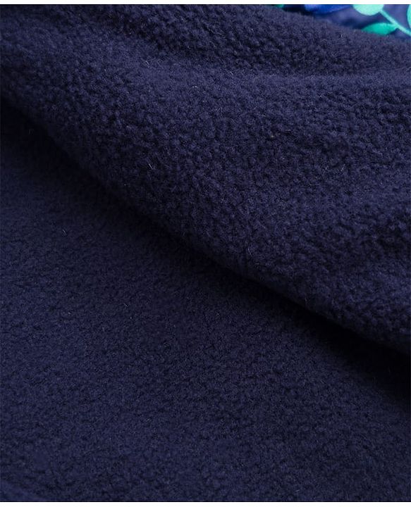 Babyhug Full Sleeves Winter Wear Suits With Floral Print- Navy Blue