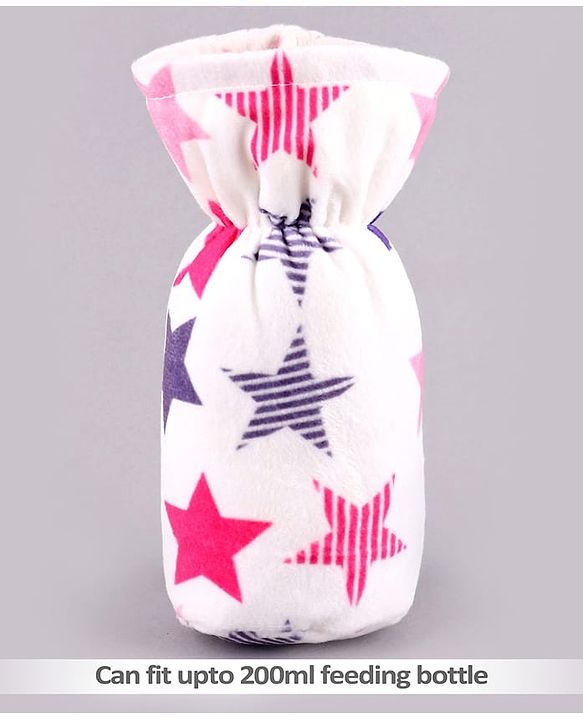 Babyhug Feeding Bottle Cover Stars Print Medium Pink - Fits Upto 200 ml Bottle