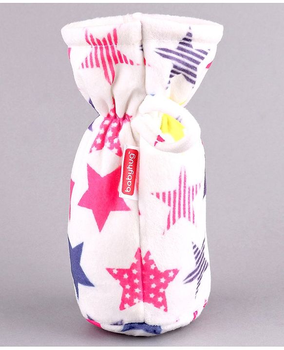 Babyhug Feeding Bottle Cover Stars Print Medium Pink - Fits Upto 200 ml Bottle
