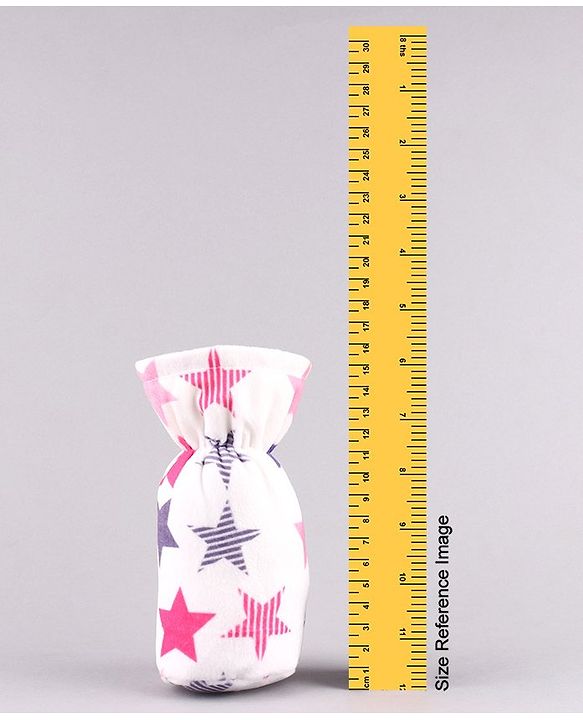Babyhug Feeding Bottle Cover Stars Print Medium Pink - Fits Upto 200 ml Bottle