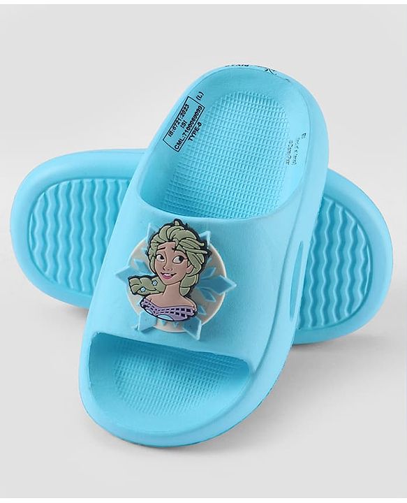 Pine Kids Disney Slip On Flip Flop With Frozen Applique - Light Blue