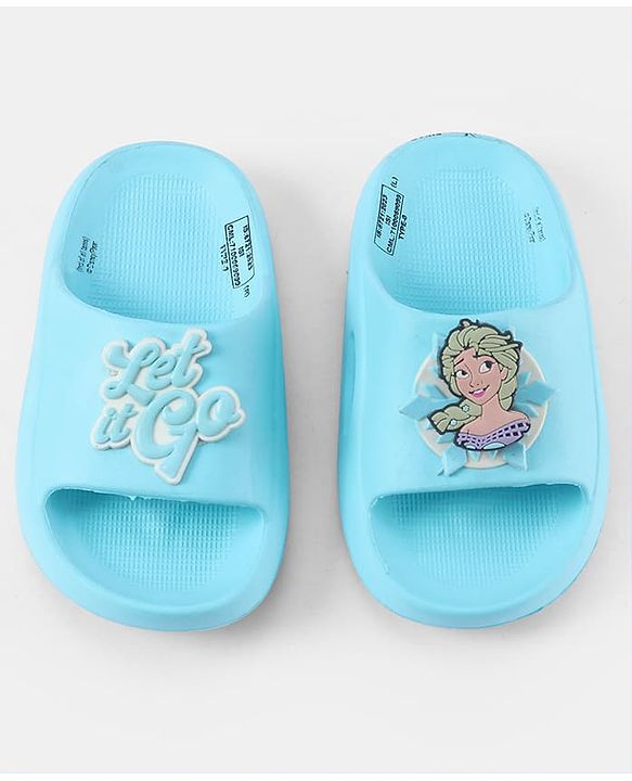 Pine Kids Disney Slip On Flip Flop With Frozen Applique - Light Blue