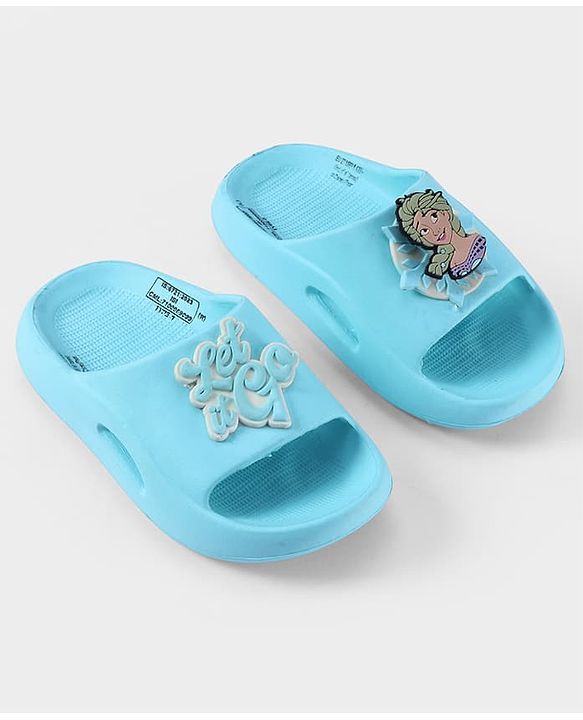 Pine Kids Disney Slip On Flip Flop With Frozen Applique - Light Blue