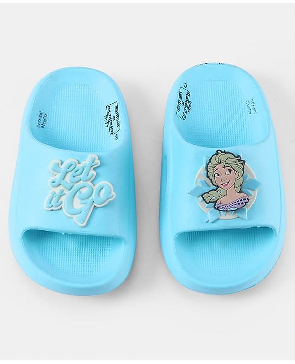 Pine Kids Disney Slip On Flip Flop With Frozen Applique - Light Blue