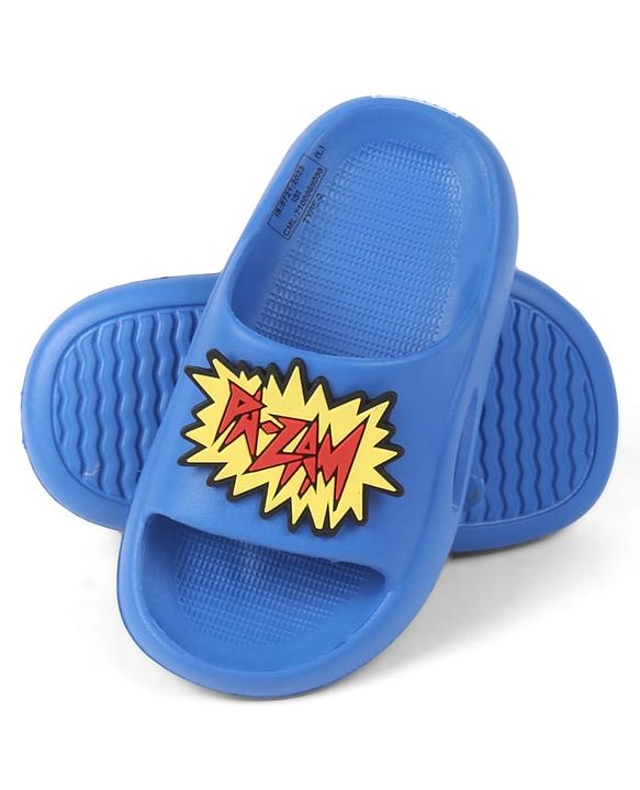 Pine Kids Marvel Slip On Sliders With Spider Man Applique - Blue