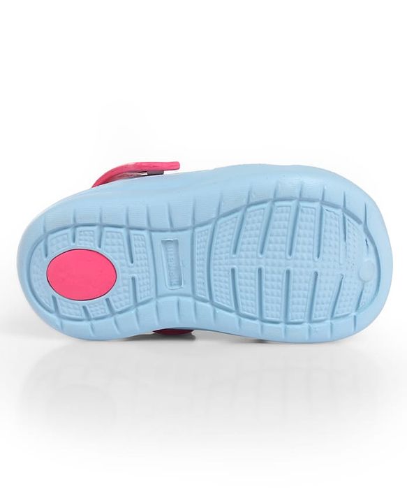 Cute Walk by Babyhug Back Strap Closure Clogs With Donut & Butterfly Applique - Dark Pink
