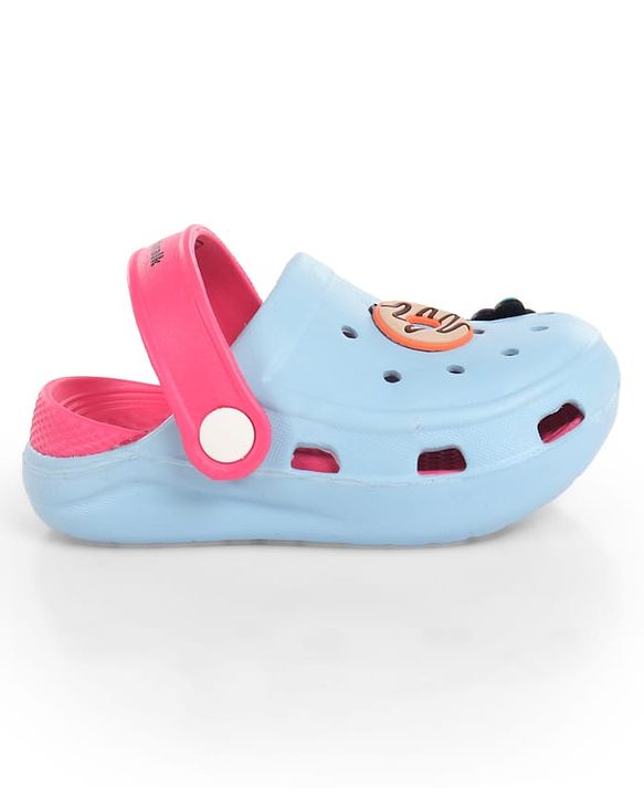 Cute Walk by Babyhug Back Strap Closure Clogs With Donut & Butterfly Applique - Dark Pink