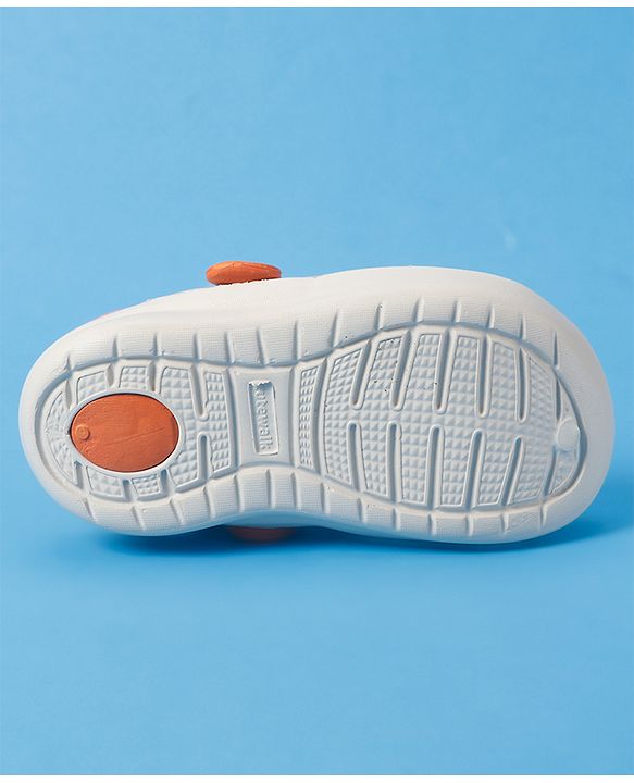 Cute Walk By Babyhug Backstrap Closure Clogs With Dino Jibbitz - Orange