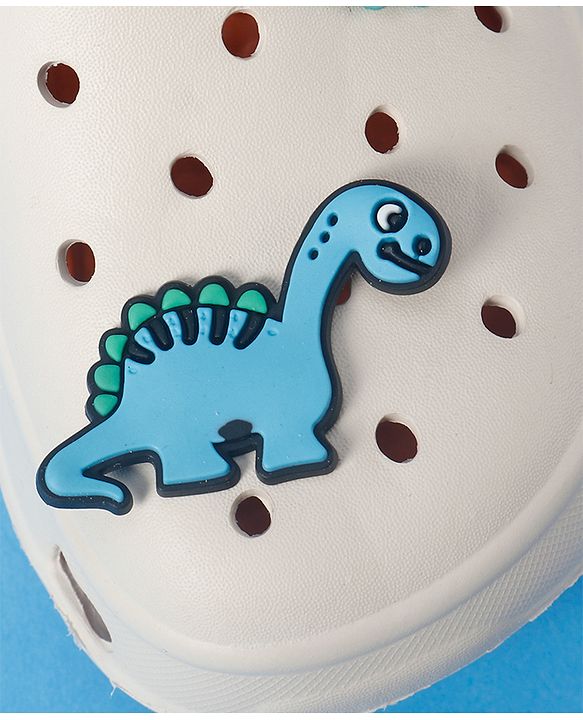 Cute Walk By Babyhug Backstrap Closure Clogs With Dino Jibbitz - Orange