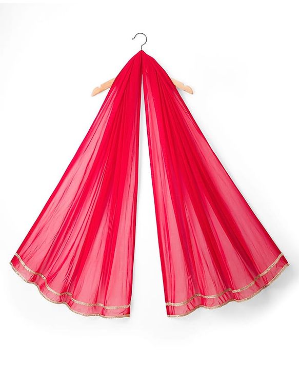 Pine Kids Woven Sleeveless Lehenga Choli & Dupatta Set With Floral Embroidery - Black