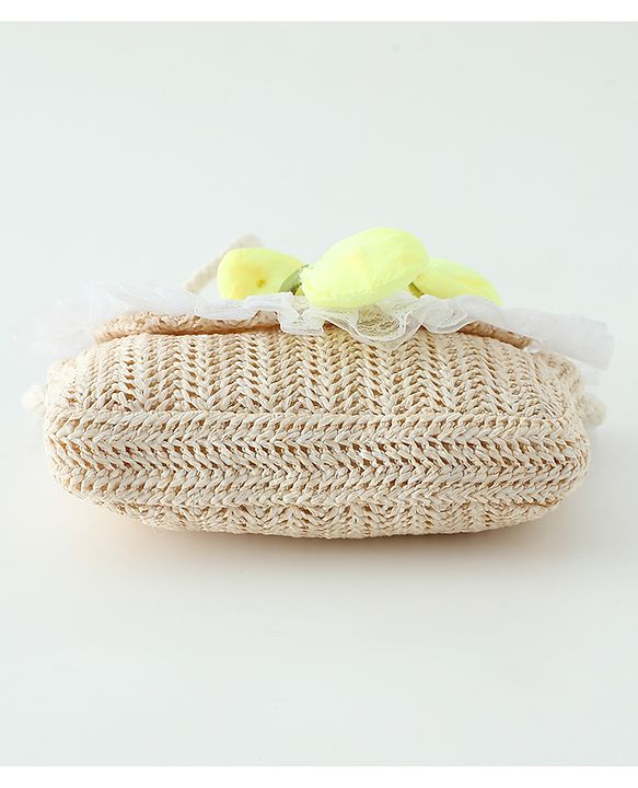 Babyhug Free Size Sling Bag with Floral Applique -Yellow