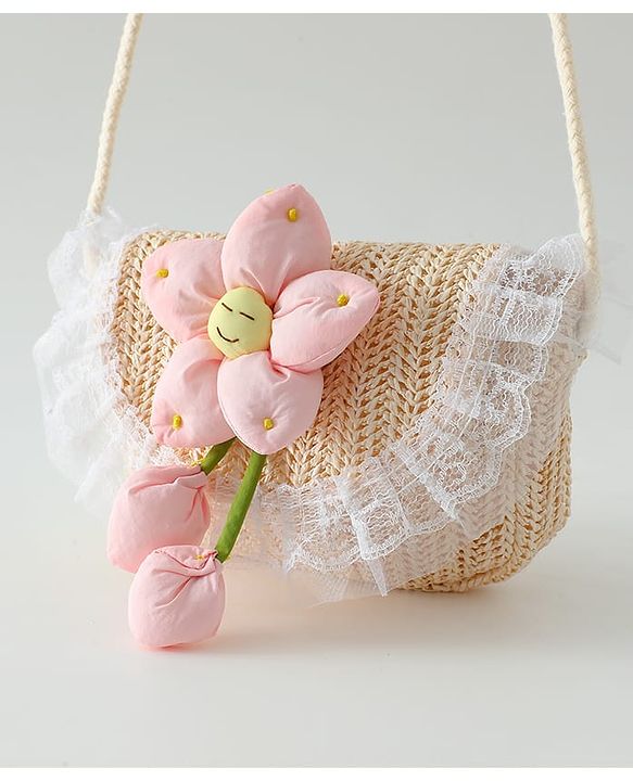 Babyhug Free Size Sling Bag with Floral Applique -Yellow