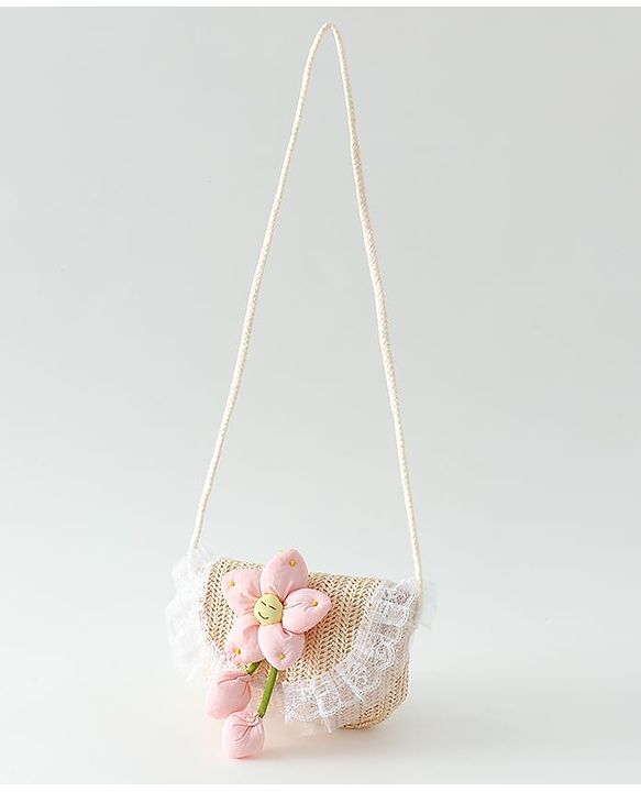 Babyhug Free Size Sling Bag with Floral Applique -Yellow