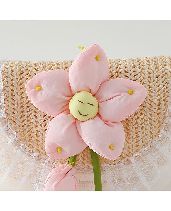 Babyhug Free Size Sling Bag with Floral Applique -Yellow