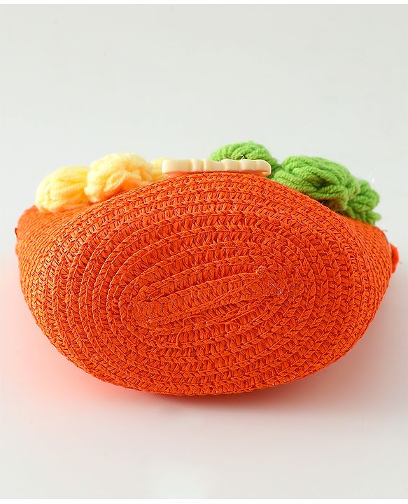 Babyhug Floral Applique Sling Bag Free Size - Orange