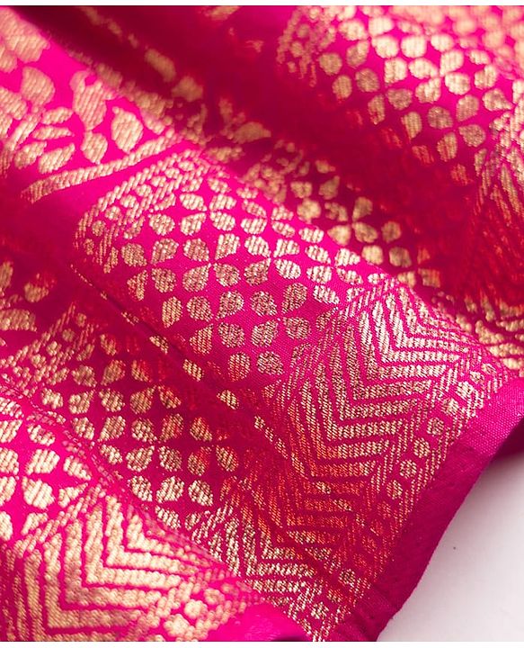 Pine Kids Woven Sleeveless Floral Embroidered Choli & Lehenga Set With Dupatta - Dark Pink