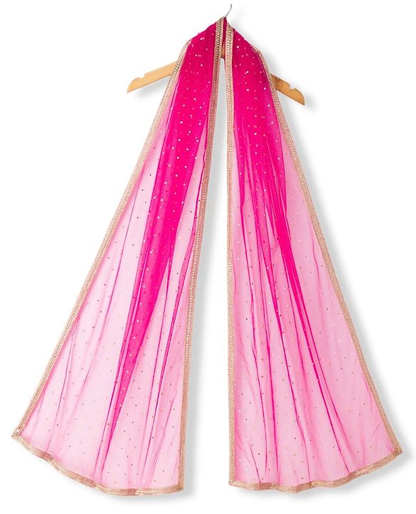 Pine Kids Woven Sleeveless Floral Embroidered Choli & Lehenga Set With Dupatta - Dark Pink