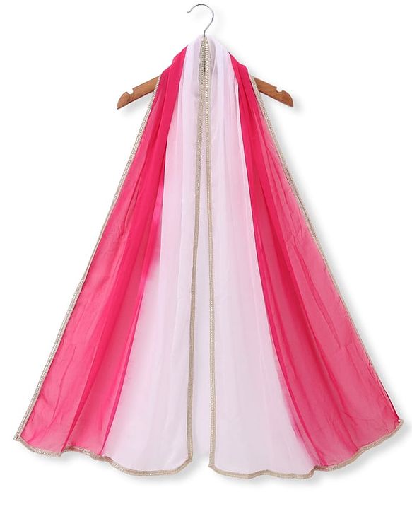 Pine Kids Woven Sleeveless Printed Choli & Lehenga Set With Dupatta - Dark Pink