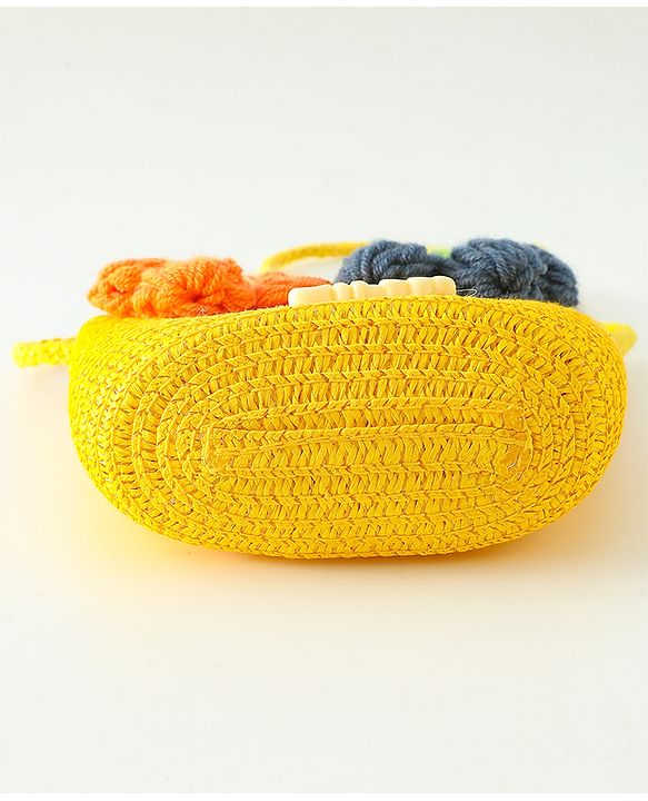 Babyhug Floral Applique Sling Bag Free Size - Orange