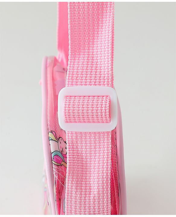 Babyhug Transparent Sling Bag With Unicorn Print - Pink