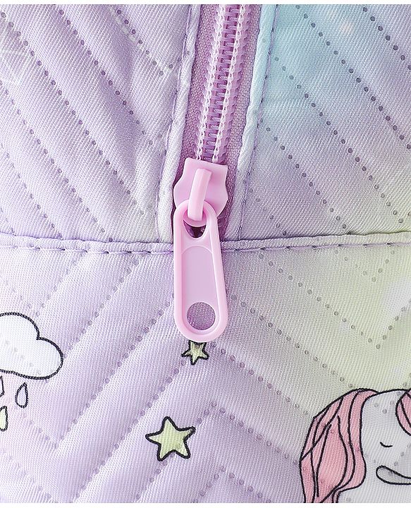 Babyhug Free Size Fashion Backpack With Unicorn Print - Purple