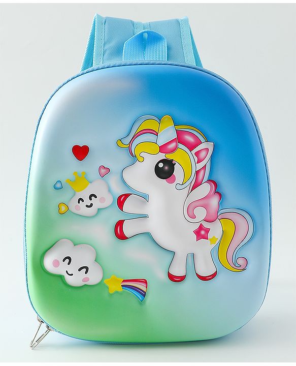 Babyhug Free Size Fashion Backpack With Unicorn Print - Yellow