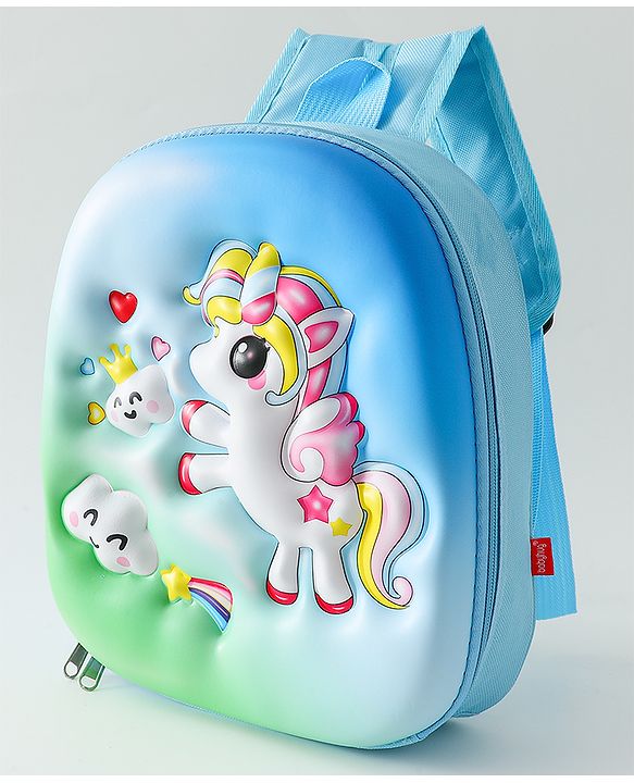 Babyhug Free Size Fashion Backpack With Unicorn Print - Yellow