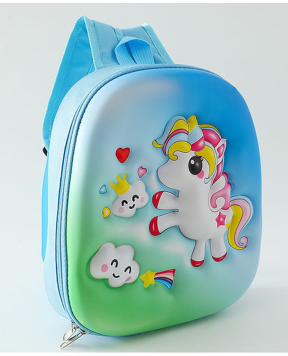 Babyhug Free Size Fashion Backpack With Unicorn Print - Yellow