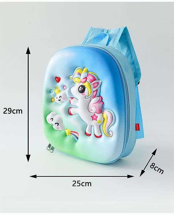 Babyhug Free Size Fashion Backpack With Unicorn Print - Yellow