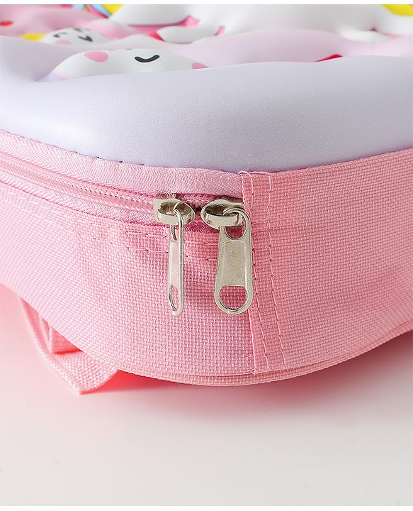 Babyhug Free Size Fashion Backpack With Unicorn Print - Yellow