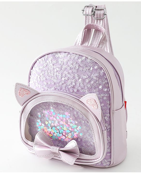Babyhug Dreamy Glitter Kids Backpack - Purple