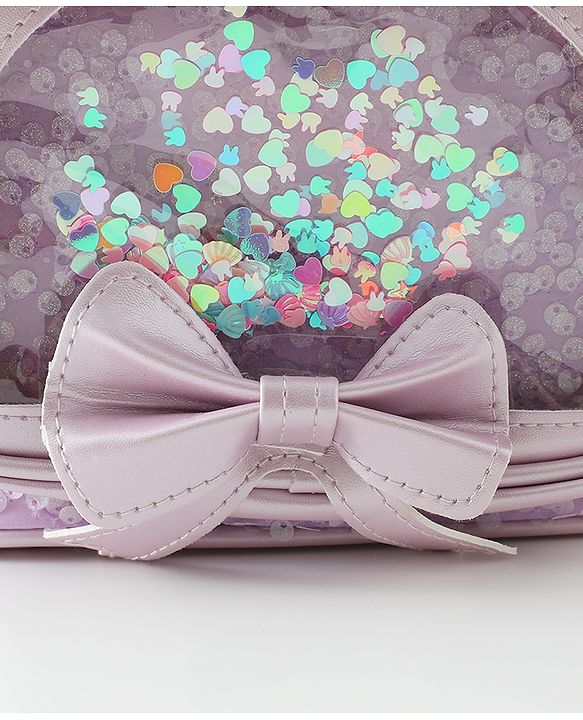 Babyhug Dreamy Glitter Kids Backpack - Purple