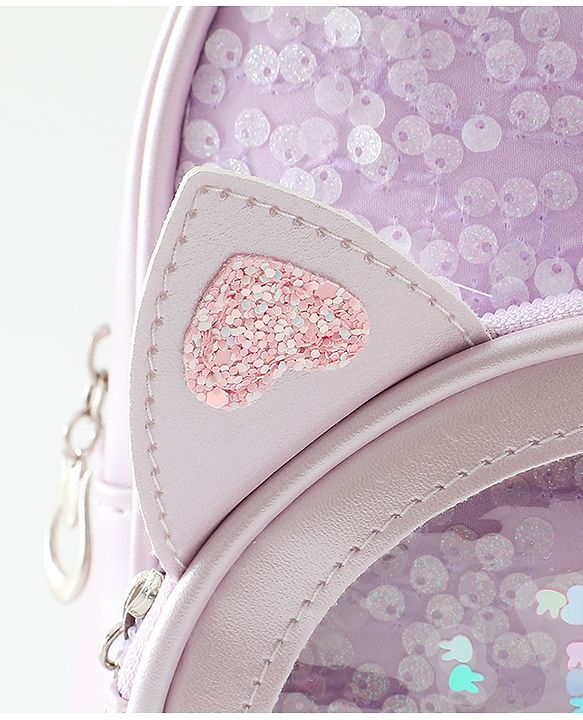 Babyhug Dreamy Glitter Kids Backpack - Purple