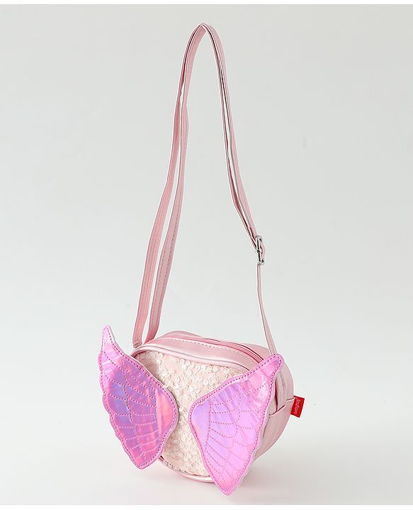 Babyhug Flutter Wings Kids Sling  Bag - Pink
