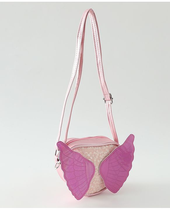 Babyhug Flutter Wings Kids Sling  Bag - Pink