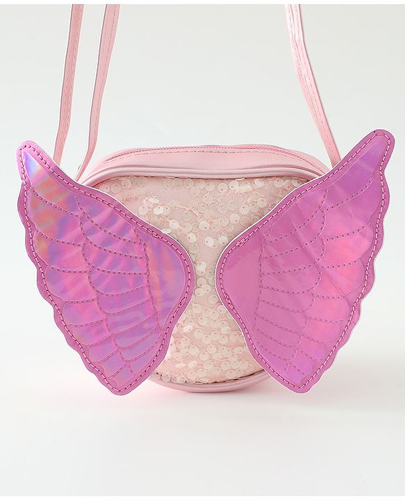 Babyhug Flutter Wings Kids Sling  Bag - Pink