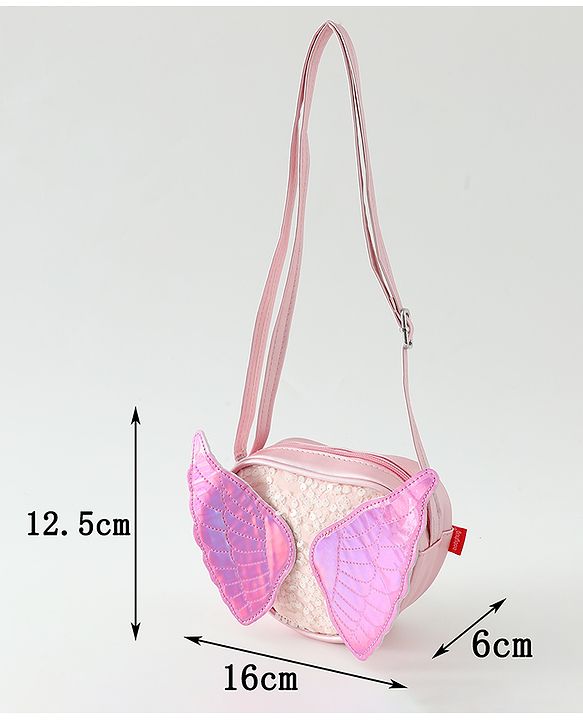 Babyhug Flutter Wings Kids Sling  Bag - Pink