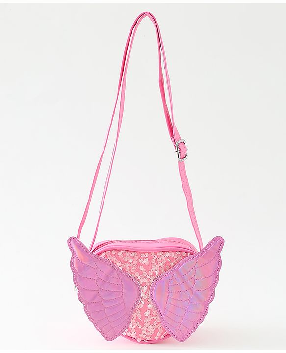 Babyhug Flutter Wings Kids Sling  Bag - Pink