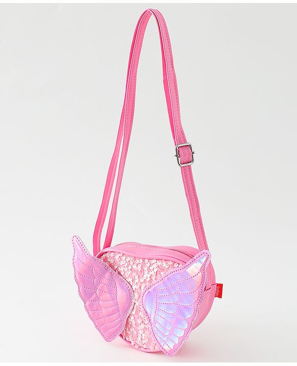 Babyhug Flutter Wings Kids Sling  Bag - Pink
