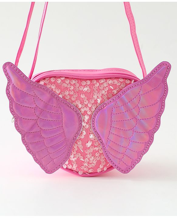 Babyhug Flutter Wings Kids Sling  Bag - Pink