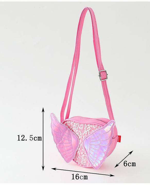 Babyhug Flutter Wings Kids Sling  Bag - Pink