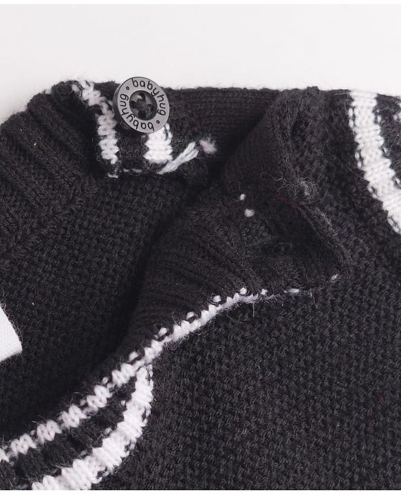Babyhug Knit Sleeveless Vest Sweater - Black