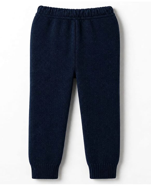 Babyhug Knit Full Sleeves Striped Sweater Set - Navy Blue, White & Blue