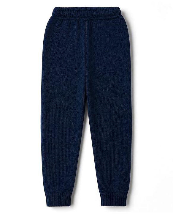Babyhug Knit Full Sleeves Stripped Sweater Set - Red Navy Blue