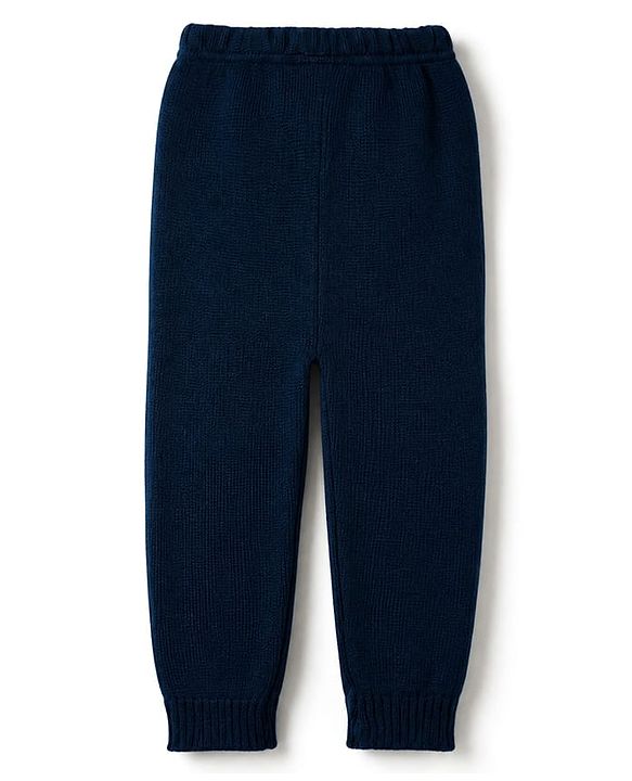 Babyhug Knit Full Sleeves Stripped Sweater Set - Red Navy Blue